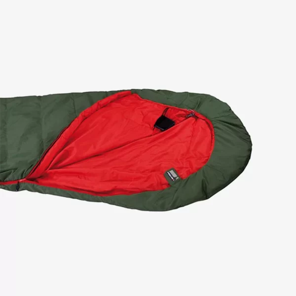 High Peak Pak 1000 Eco Sleeping Bag - Green / Red - Image 3