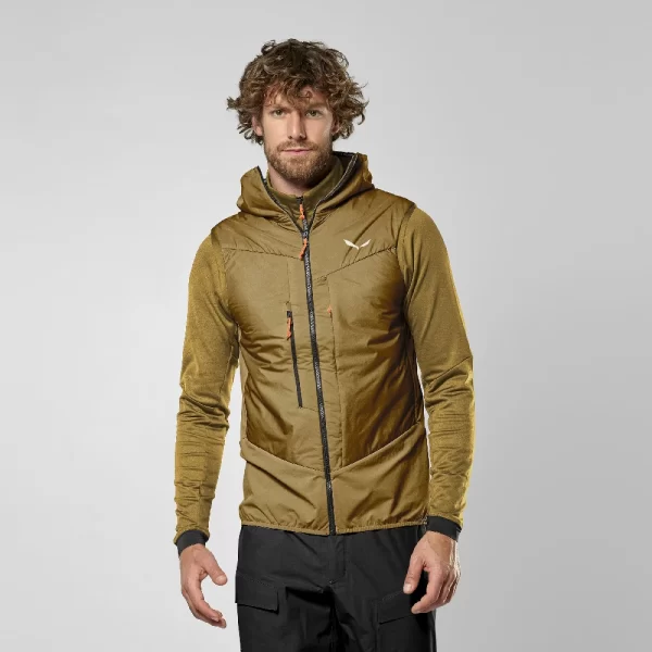Salewa Men's Sella Durastretch/Tirolwool® Responsive Hybrid Vest - Golden Brown