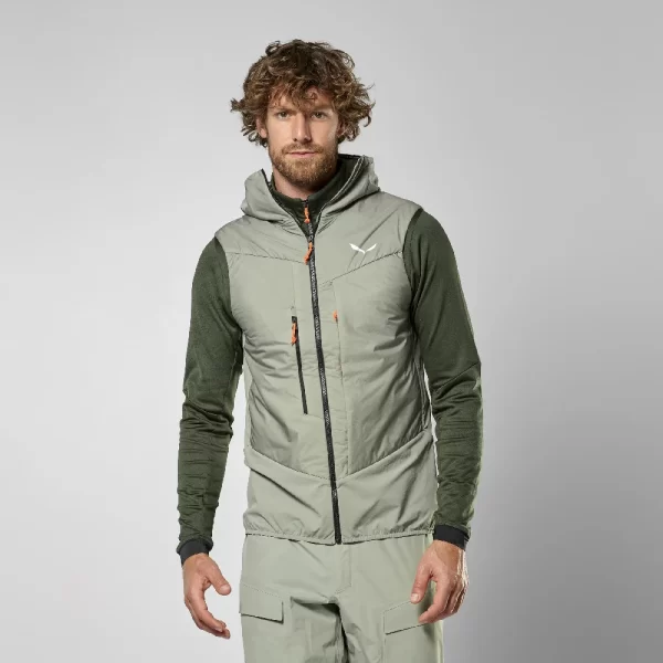 Salewa Men's Sella Durastretch/Tirolwool® Responsive Hybrid Vest - Light Green