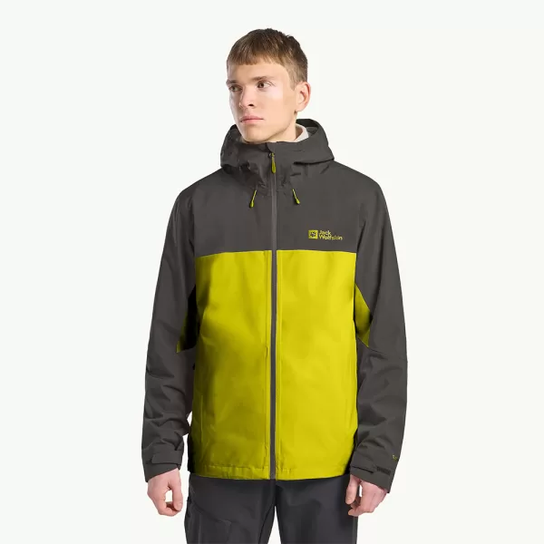 Jack Wolfskin Men’s Weiltal 2l Rain Jacket - Chartreuse