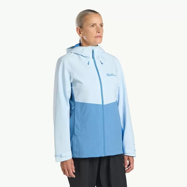 Jack Wolfskin Women's Weiltal 2l Rain Jacket - Ice Blue