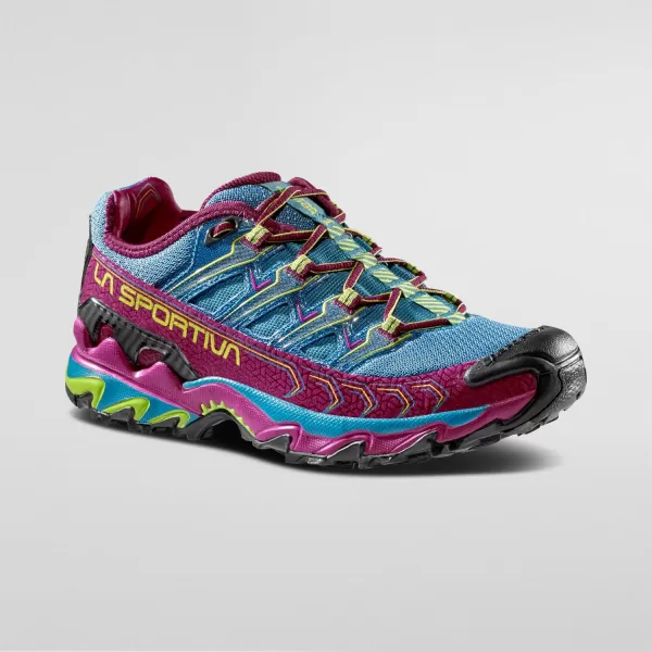La Sportiva Women's Ultra Raptor II Hiking Shoes - Red Plum / Topaz