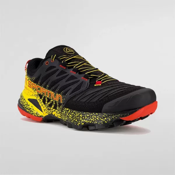 La Sportiva Men's Akasha II Trail Running Shoes - Black / Yellow
