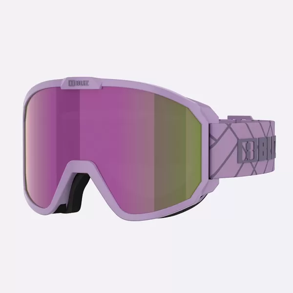 Bliz Unisex Rave Goggles - Matte Purple With Dark Purple Logo / Brown Purple