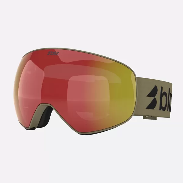 Bliz Unisex Floz Ski Goggles - Matte Camo Green / Brown / Red Multicolor