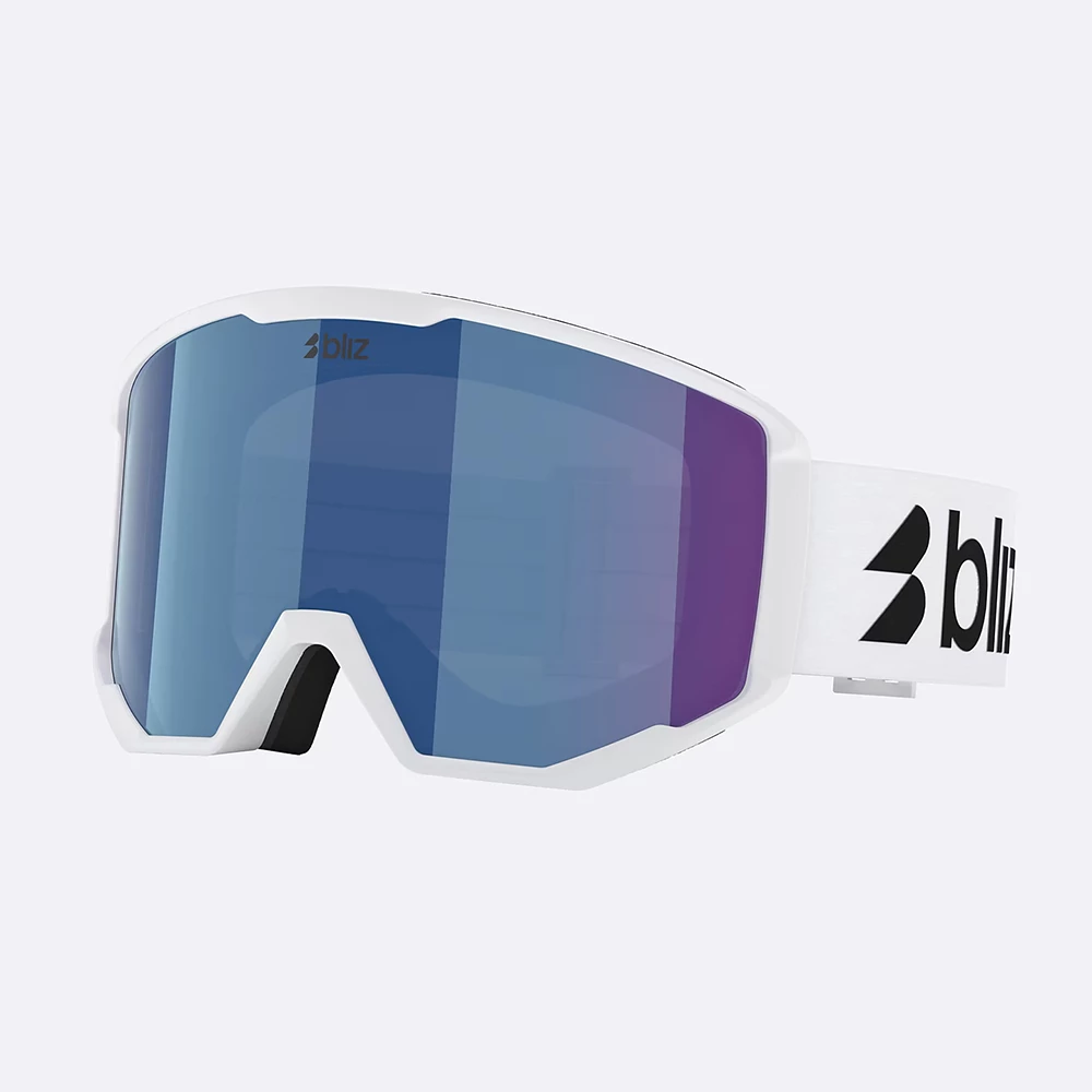 Bliz Unisex Spark Ski Goggles - Matte White / Smoke / Blue