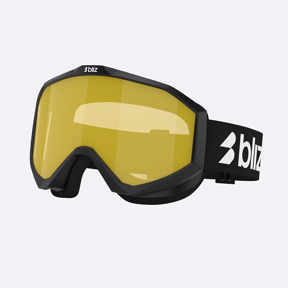 Bliz Unisex Liner Ski Goggles - Black White Logo / Yellow
