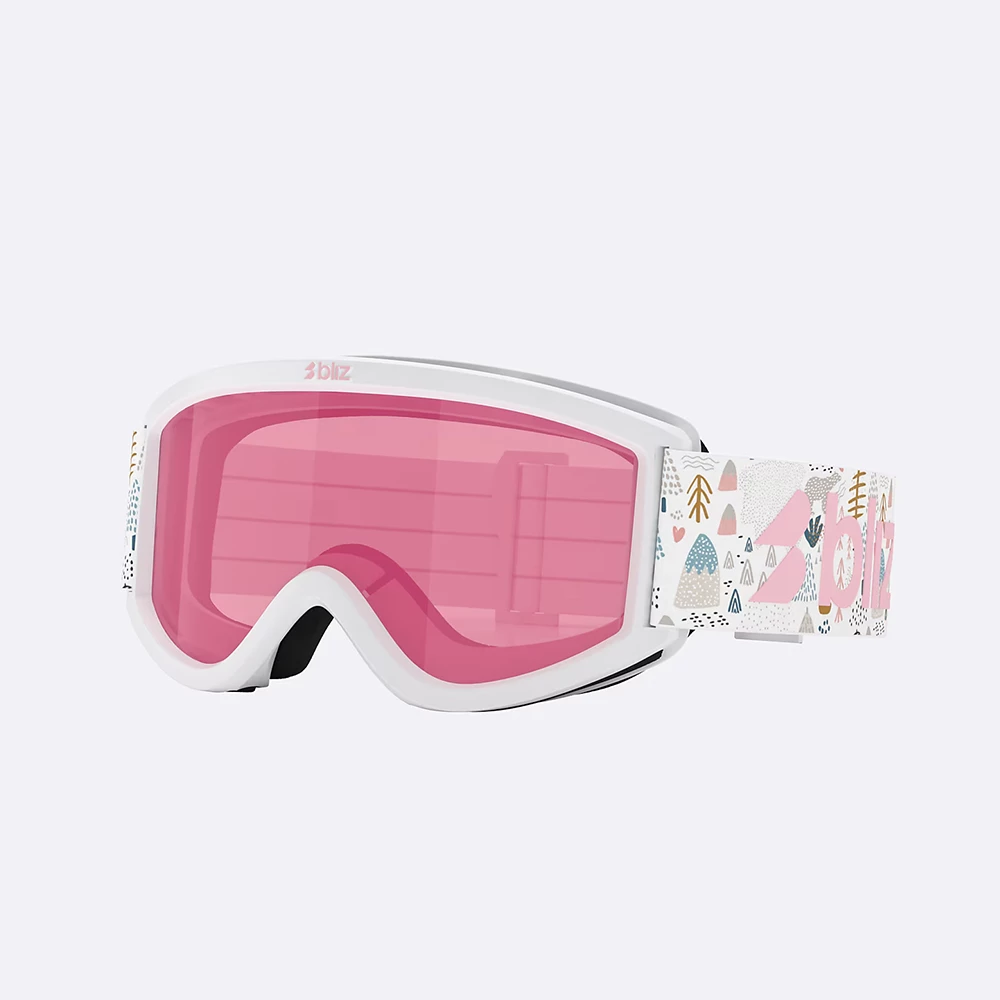 Bliz Kid's Pixie Goggles - Matte White / Pink