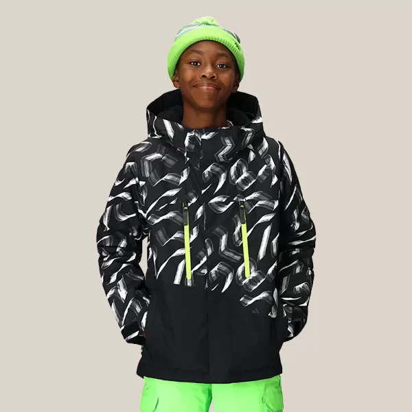 686 Boys' Geo Insulated Jacket - Brush Stroke Colorblock
