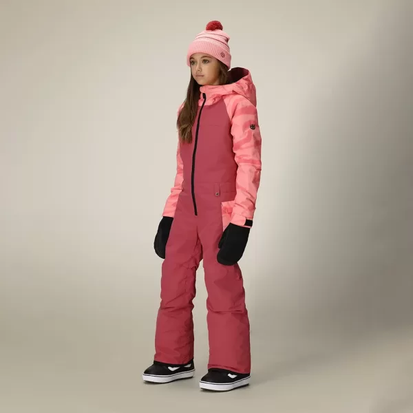 686 Girls Shine Insulated One-Piece - Rosewood Colorblock