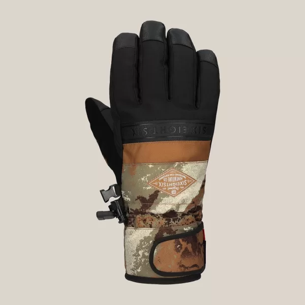 686 Men's Infiloft Recon Gloves - Caramel Hemisphere Print
