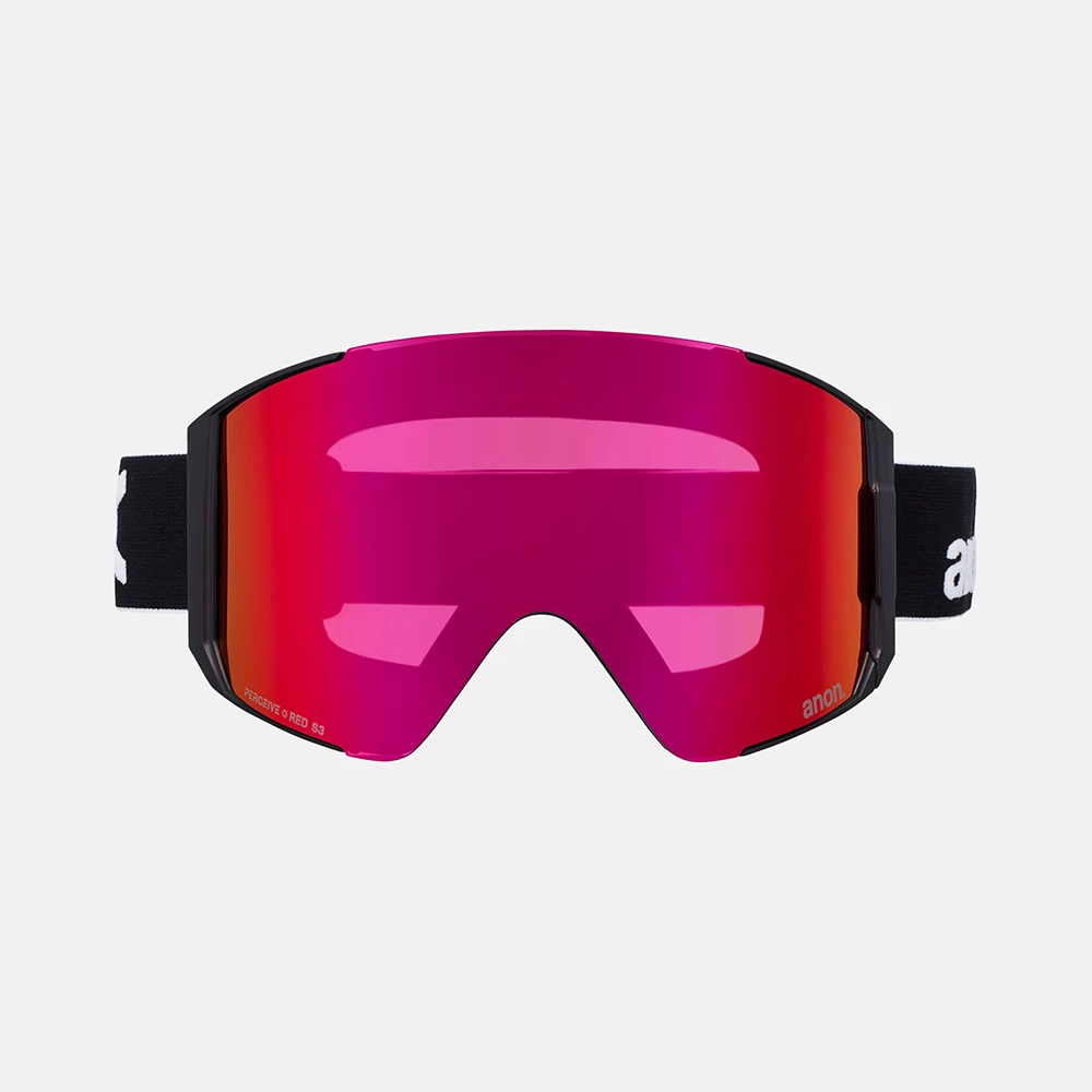 ANON Sync Goggles + Bonus Lens + MFI® Face Mask - Black / Perceive Sunny Red / Perceive Cloudy Burst - Image 4