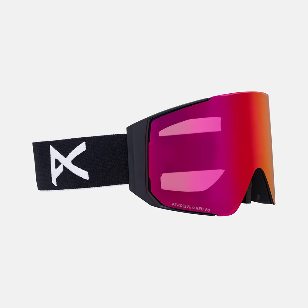 ANON Sync Goggles + Bonus Lens + MFI® Face Mask - Black / Perceive Sunny Red / Perceive Cloudy Burst