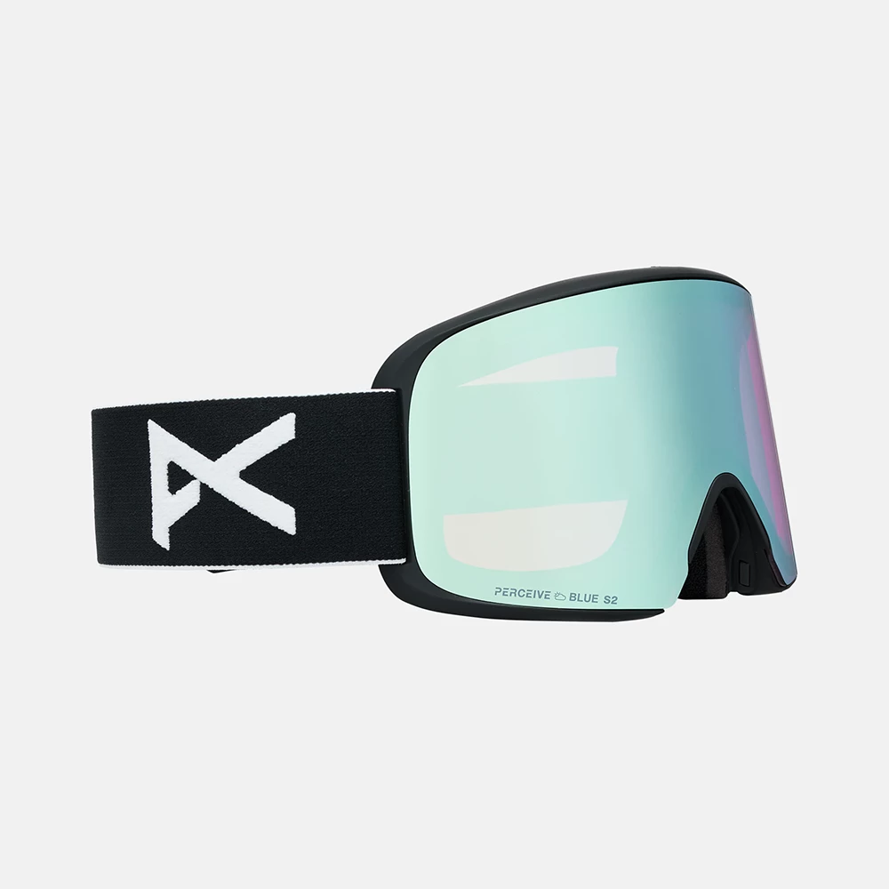 ANON M6 Goggles + Bonus Lens + MFI® Face Mask - Black / Perceive Variable Blue / Perceive Cloudy Pink