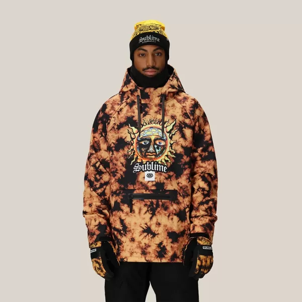 686 Men's Waterproof Hoody - Sublime Orange Tie Dye