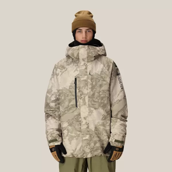 686 Men's GORE-TEX Core Shell Jacket - Limestone Hemisphere Print