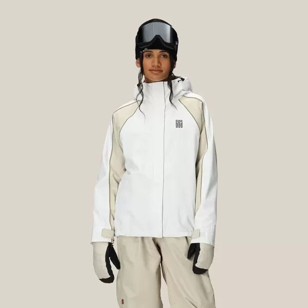 686 Women's Hologram™ Shell Jacket - White Colorblock