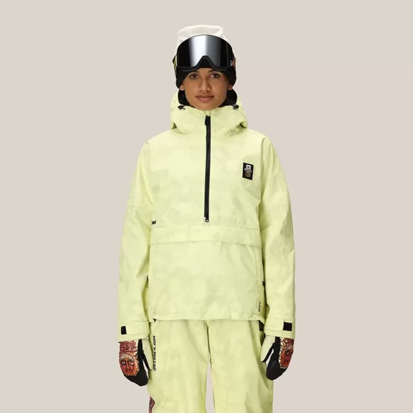 686 Women's Sublime Shell Anorak - Sublime Yellow Tie Dye