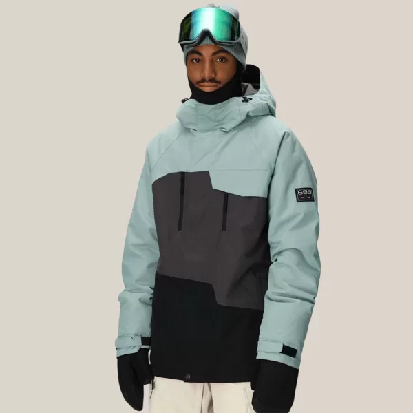686 Men's Geo Insulated Jacket - Dusty Marine Colorblock
