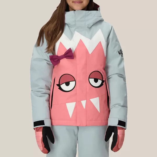 686 Girls Snaggletooth Luna Insulated Jacket - Geranium Pink Colorblock