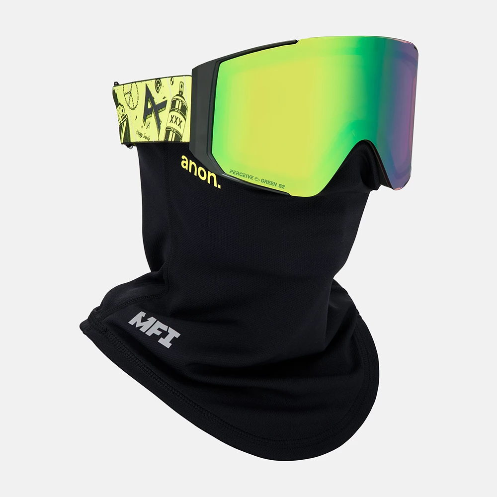 ANON Sync Goggles + Bonus Lens + MFI® Face Mask - Whirlwind / Variable Green / Cloudy Pink - Image 4