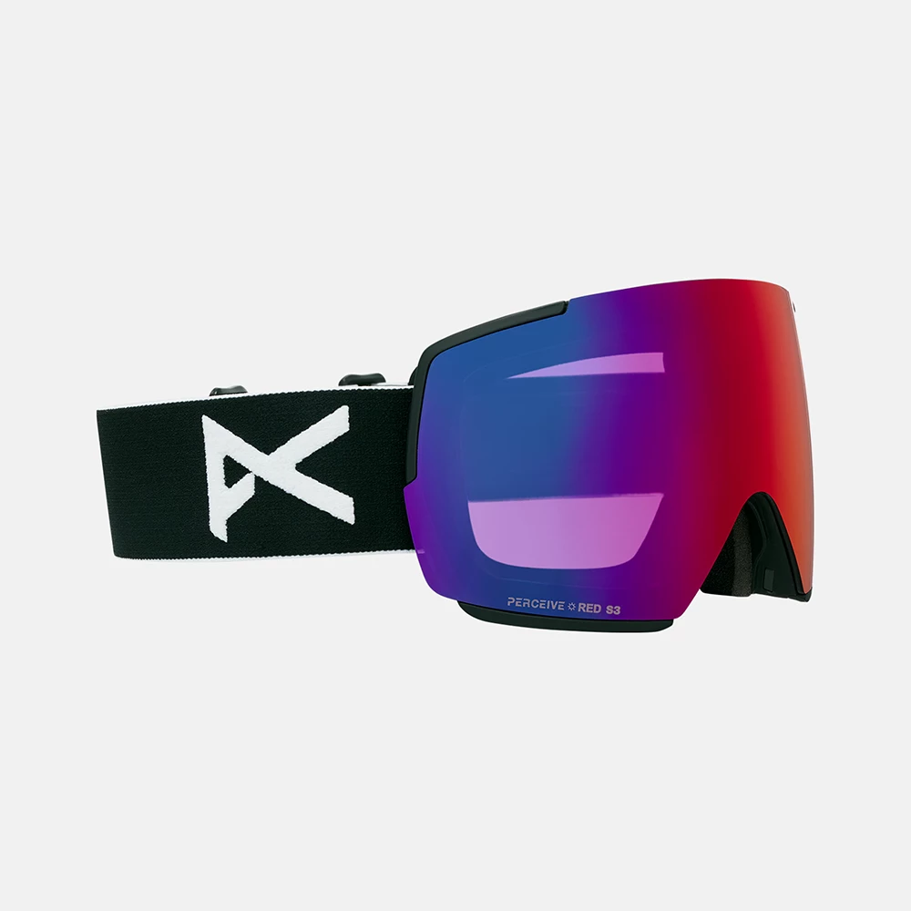 ANON M5 Goggles + Bonus Lens + MFI® Face Mask -Black / Perceive Sunny Red / Perceive Cloudy Burst