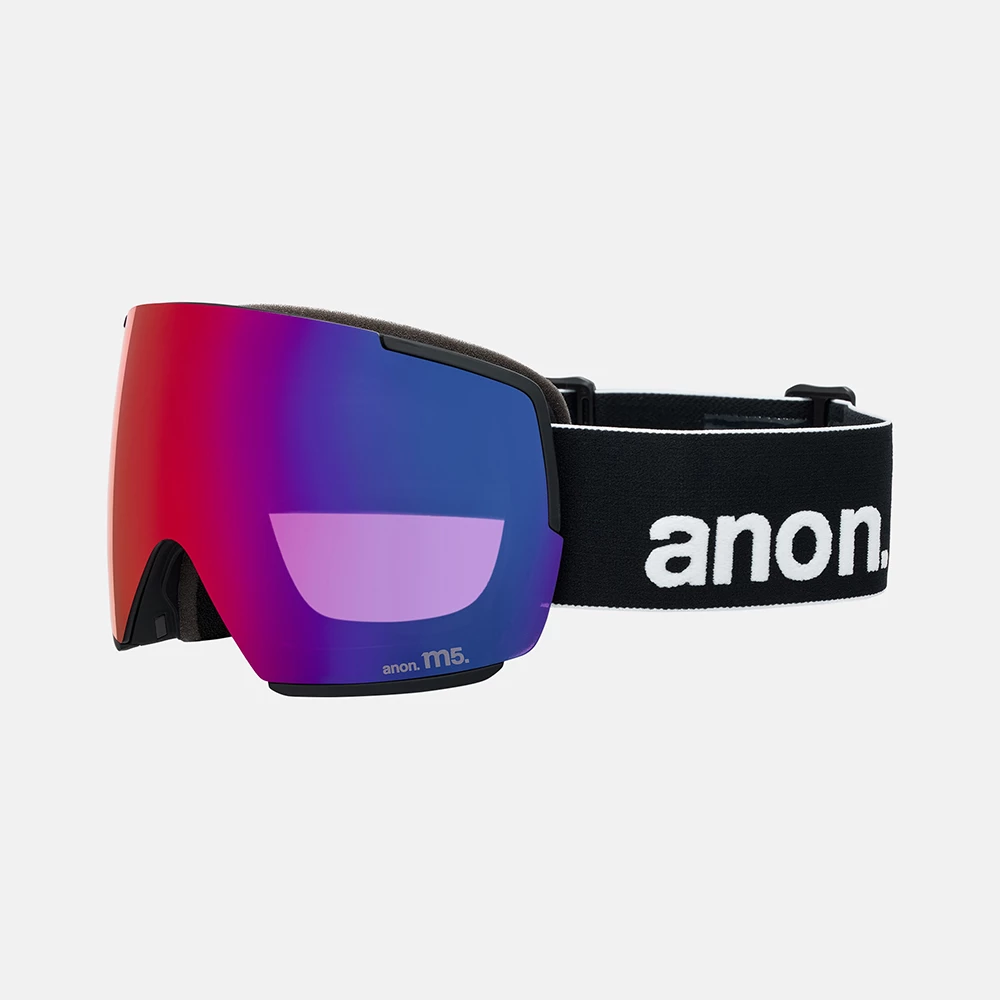 ANON M5 Goggles + Bonus Lens + MFI® Face Mask -Black / Perceive Sunny Red / Perceive Cloudy Burst - Image 3