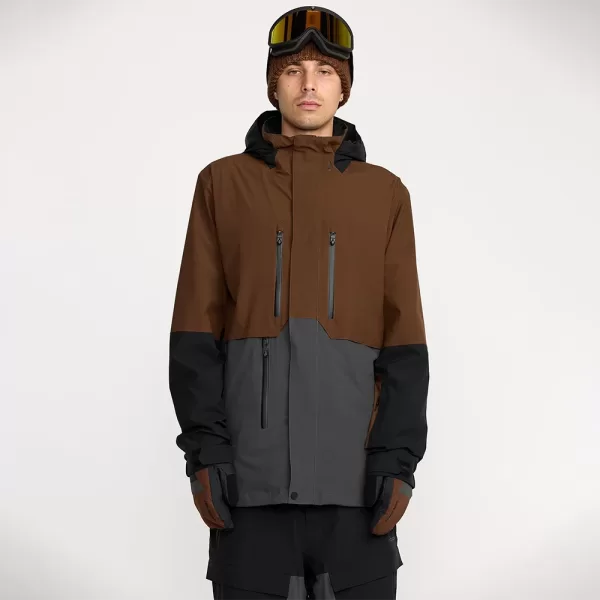 Volcom Men's Rnge Stretch 30K Jacket - Brown