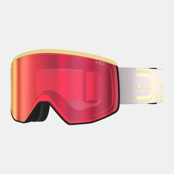 Atomic Unisex Four Pro L Hd Ski Goggles - Concrete / Butter