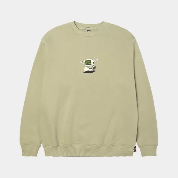 686 Men's HUF Premium Heavyweight Crew Sweatshirt - Huf Emerald