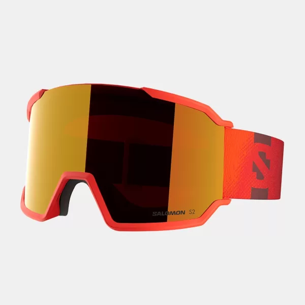 Salomon Unisex S/View 3 ML Ski Goggles - Cherry Tomato