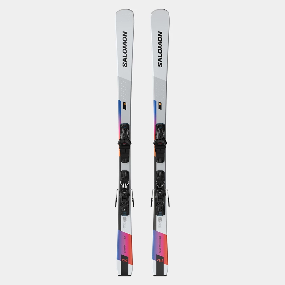Salomon Unisex S/MAX 4 Skis + M10 GW L80 Bindings - White