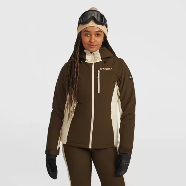 O'Neill Women's FWC'Cruz Duo Snow Jacket - Coffee Bean Colour Block