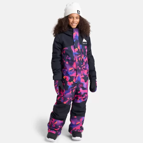 Burton Kids' 2L One Piece Snowsuit - True Black / Lava Lamp