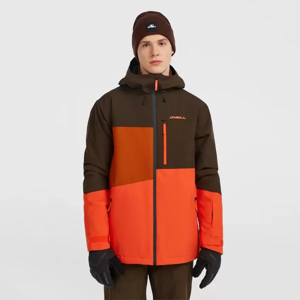 O'Neill Men’s FWC'Cruz Triple Snow Jacket - Coffee Bean Colour Block