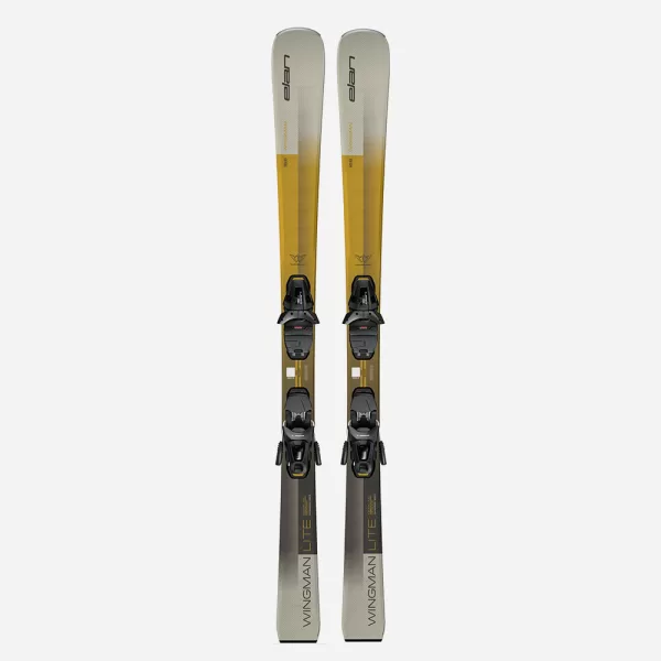 Elan Wingman 78 Lite LS Ski + EL 10.0 GW Shift Bindings - Yellow / Gray