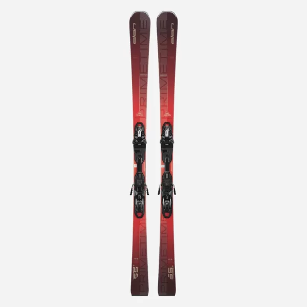 Elan PRIMETIME 55+ Ski's + EMX 12.0 GW Fusion X Bindings - Black / Red