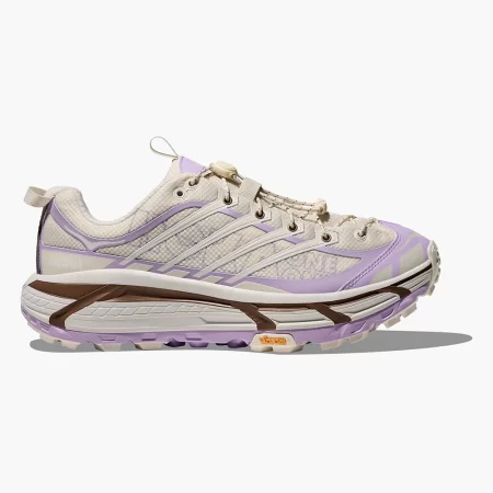 Hoka Women's Mafate Three2 Shoes - Alabaster / Iris Flower