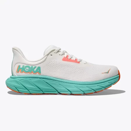 Hoka Women's Arahi 7 Shoes - Frost / Aqua Glow