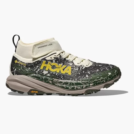 Hoka Men's Speedgoat 6 Mid GTX Shoes - Truffle Salt / Cement