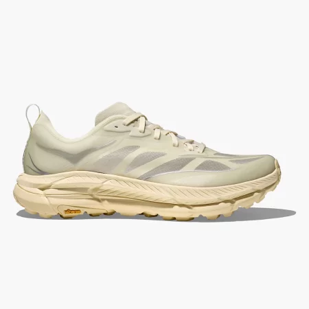 Hoka Women's Mafate Speed 4 Lite Shoes - Truffle Salt / Vintage Yellow