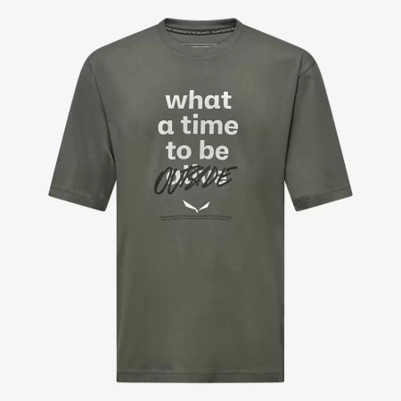 Salewa Men's Eagle Outside Loose T-Shirt - Faded Green