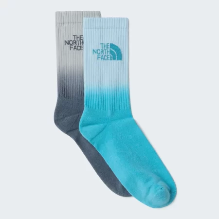 The North Face Unisex Everyday Dip-Dye Crew Socks - River Ice / Opal Frost / Frost Grey / Granite Grey