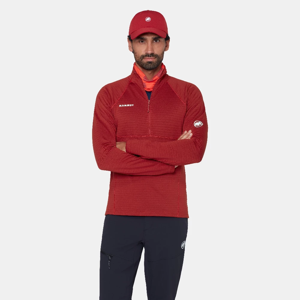 Mammut Men's Taiss ML Half Zip Pull - Dark Mammut Red