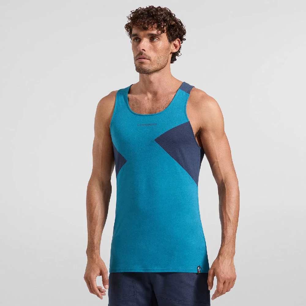 La Sportiva Men's Dude Tank Top - Lake / Night Sky