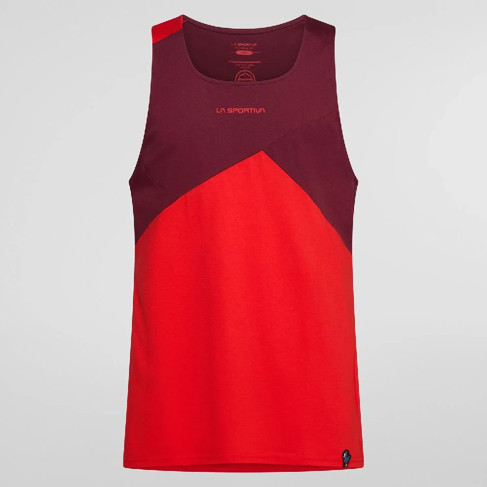 La Sportiva Men's Dude Tank Top - Mountain Red / Redwood