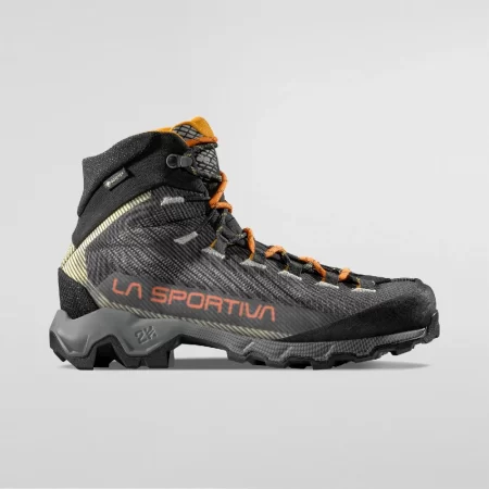 La Sportiva Men's Aequilibrium Hike GTX Shoes - Carbon / Papaya