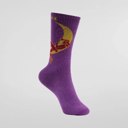 La Sportiva Unisex Climbing on the Moon Socks - Purple / Yellow