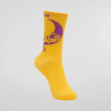 La Sportiva Unisex Climbing on the Moon Socks - Yellow / Purple