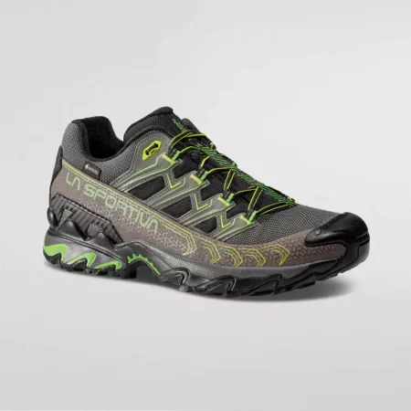 La Sportiva Men's Ultra Raptor II GTX Hiking Shoes - Metal / Flash Green